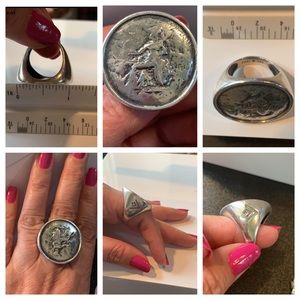 Silpada Roman Style Coin Ring. Size 8